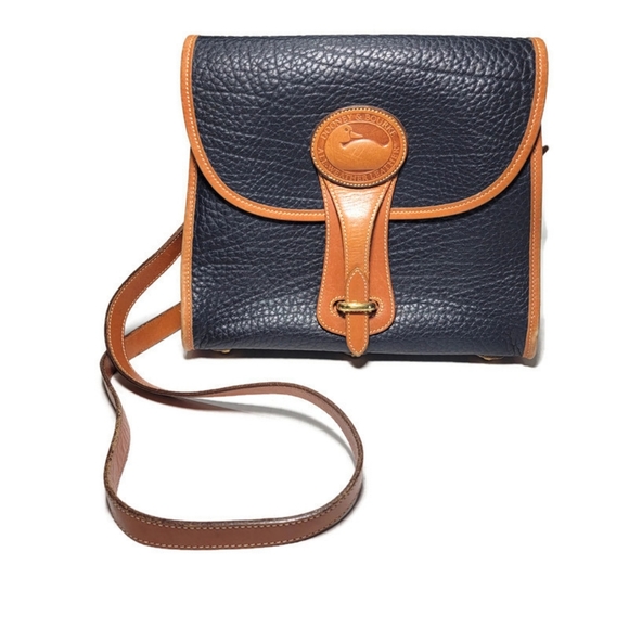 Dooney & Bourke Handbags - Vintage 1980's Navy Blue Dooney & Bourke Essex Shoulder Bag Crossbody